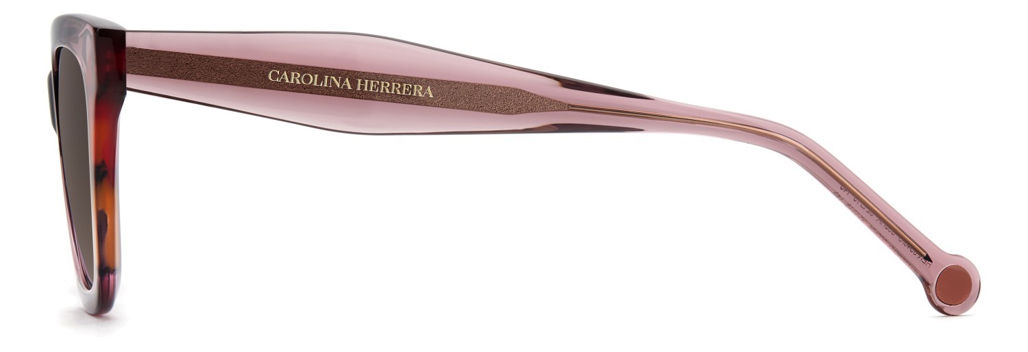 Occhiali da sole Carolina Herrera Her 0340/S 208327 35J HA colore pink forma cat eye lenti brown shaded