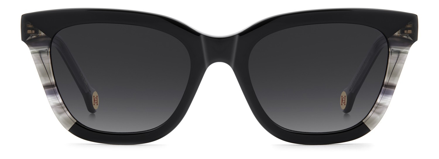Occhiali da sole Carolina Herrera Her 0340/S 208327 807 9O colore black forma cat eye lenti dark grey shaded