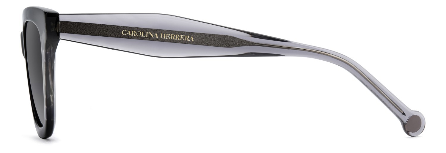 Occhiali da sole Carolina Herrera Her 0340/S 208327 807 9O colore black forma cat eye lenti dark grey shaded