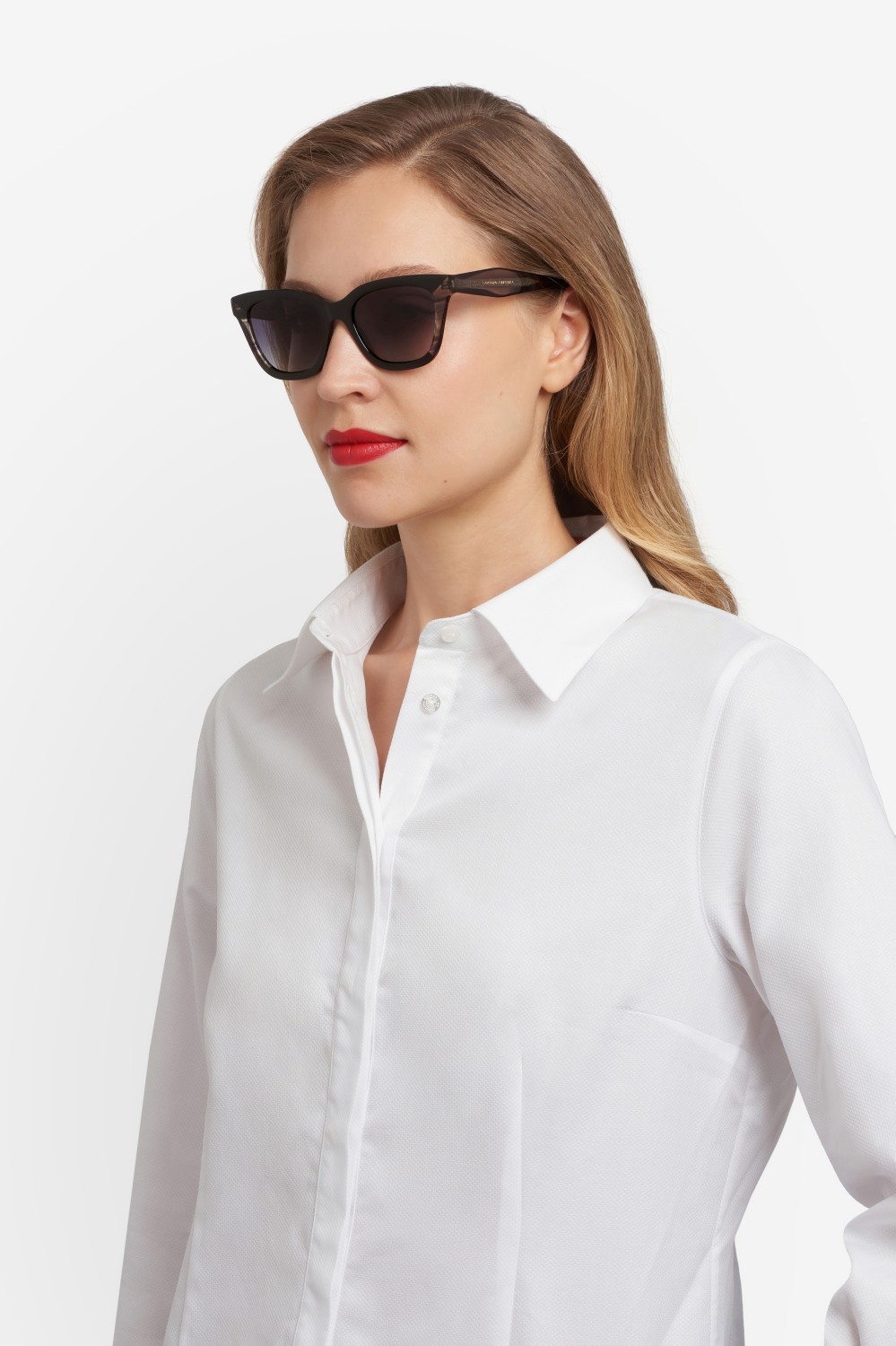 Occhiali da sole Carolina Herrera Her 0340/S 208327 807 9O colore black forma cat eye lenti dark grey shaded