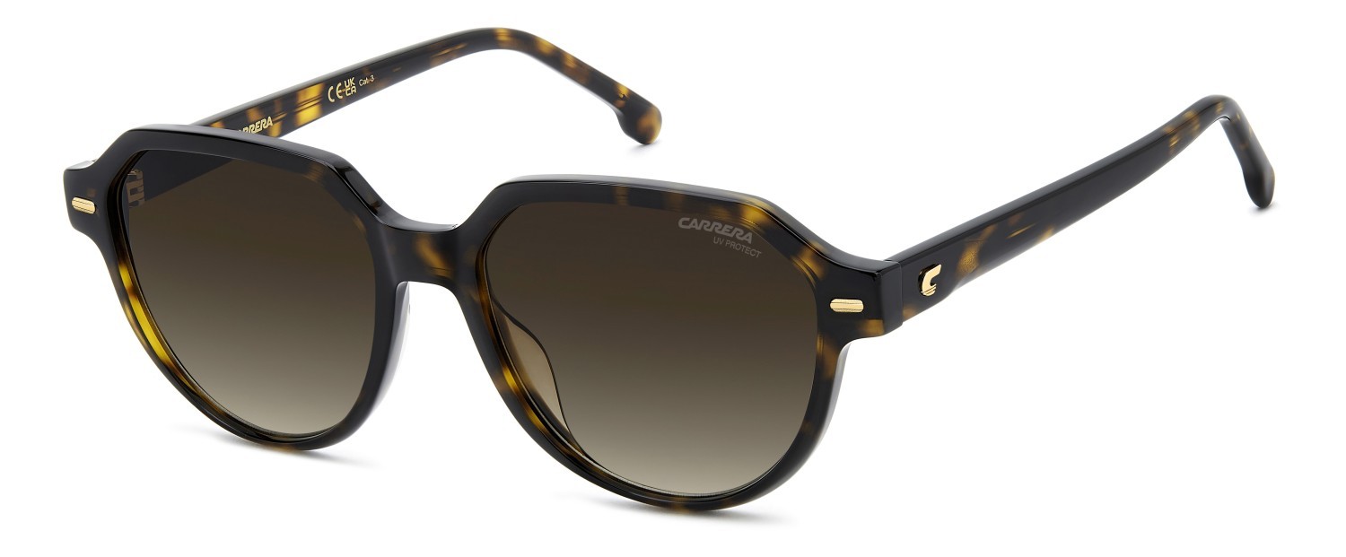 Sunglasses Carrera 3068/S 208328 086 HA color havana shape round lenses brown shaded