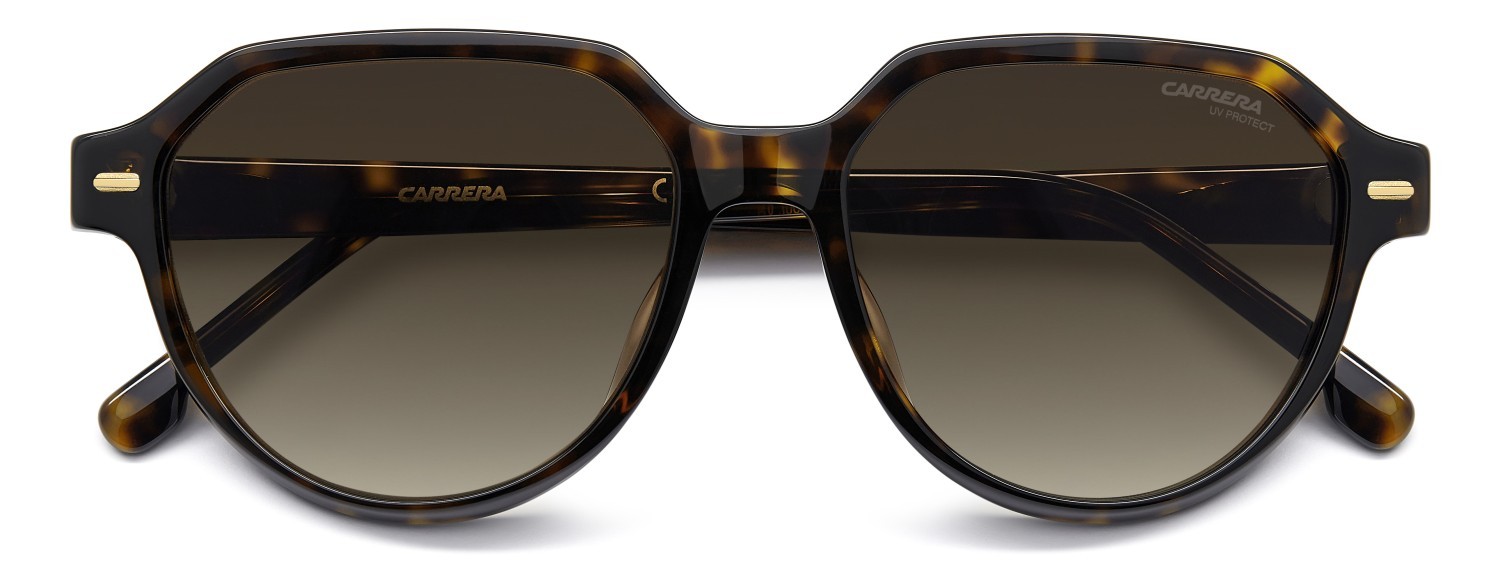 Sunglasses Carrera 3068/S 208328 086 HA color havana shape round lenses brown shaded