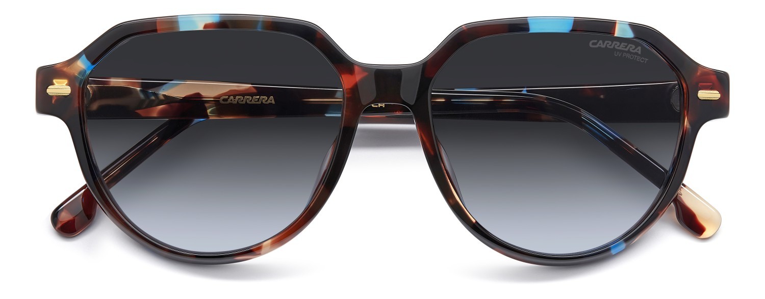 Sonnenbrillen Carrera 3068/S 208328 CVT 9O farbe teal havana form rund gläser dark grey shaded