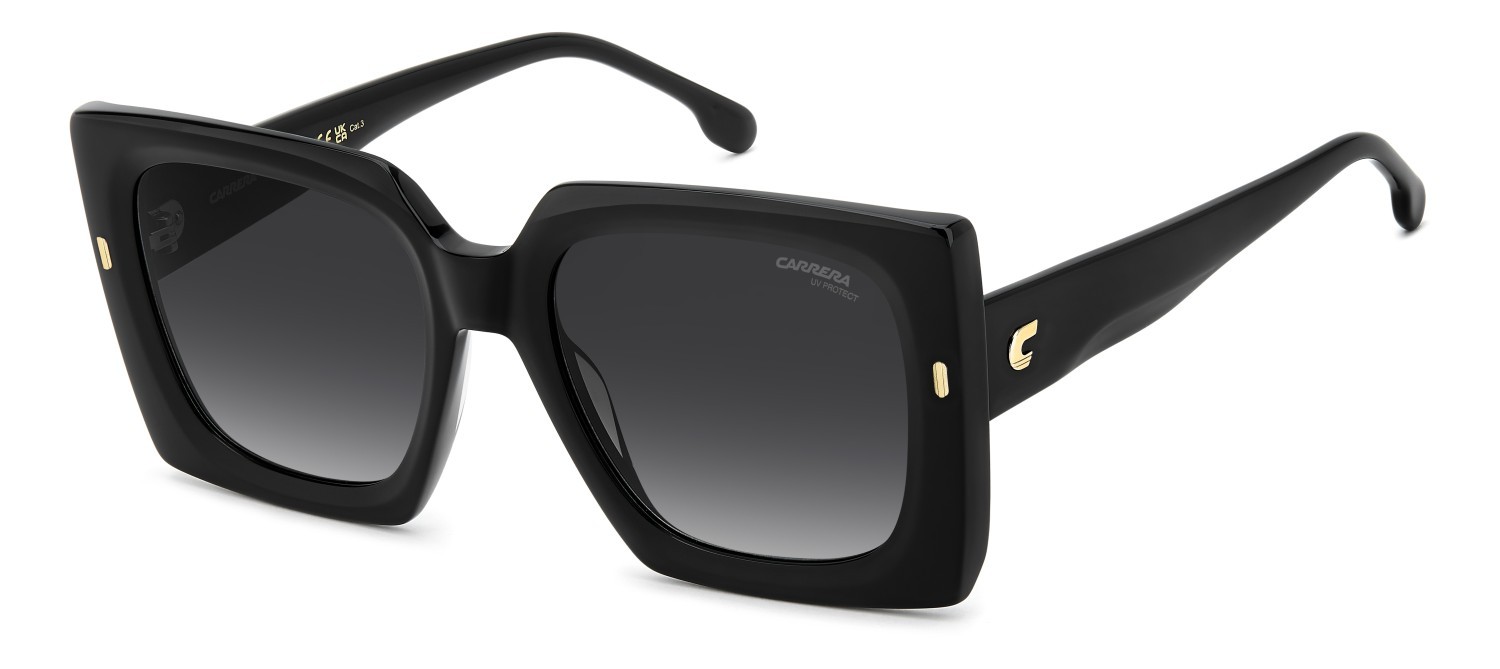 Sonnenbrillen Carrera 3072/S 208329 807 9O farbe black form rechteckig gläser dark grey shaded