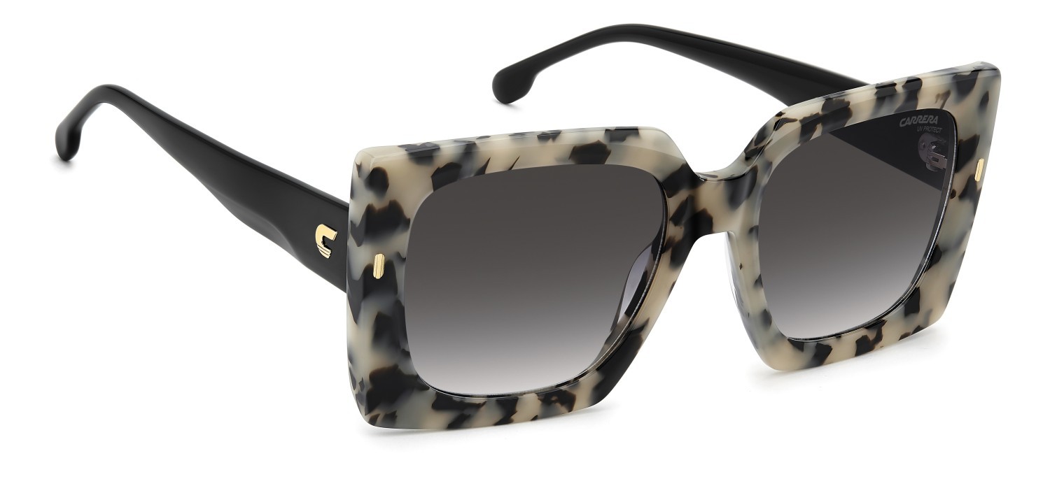 Sonnenbrillen Carrera 3072/S 208329 AHF 9O farbe white havana form rechteckig gläser dark grey shaded