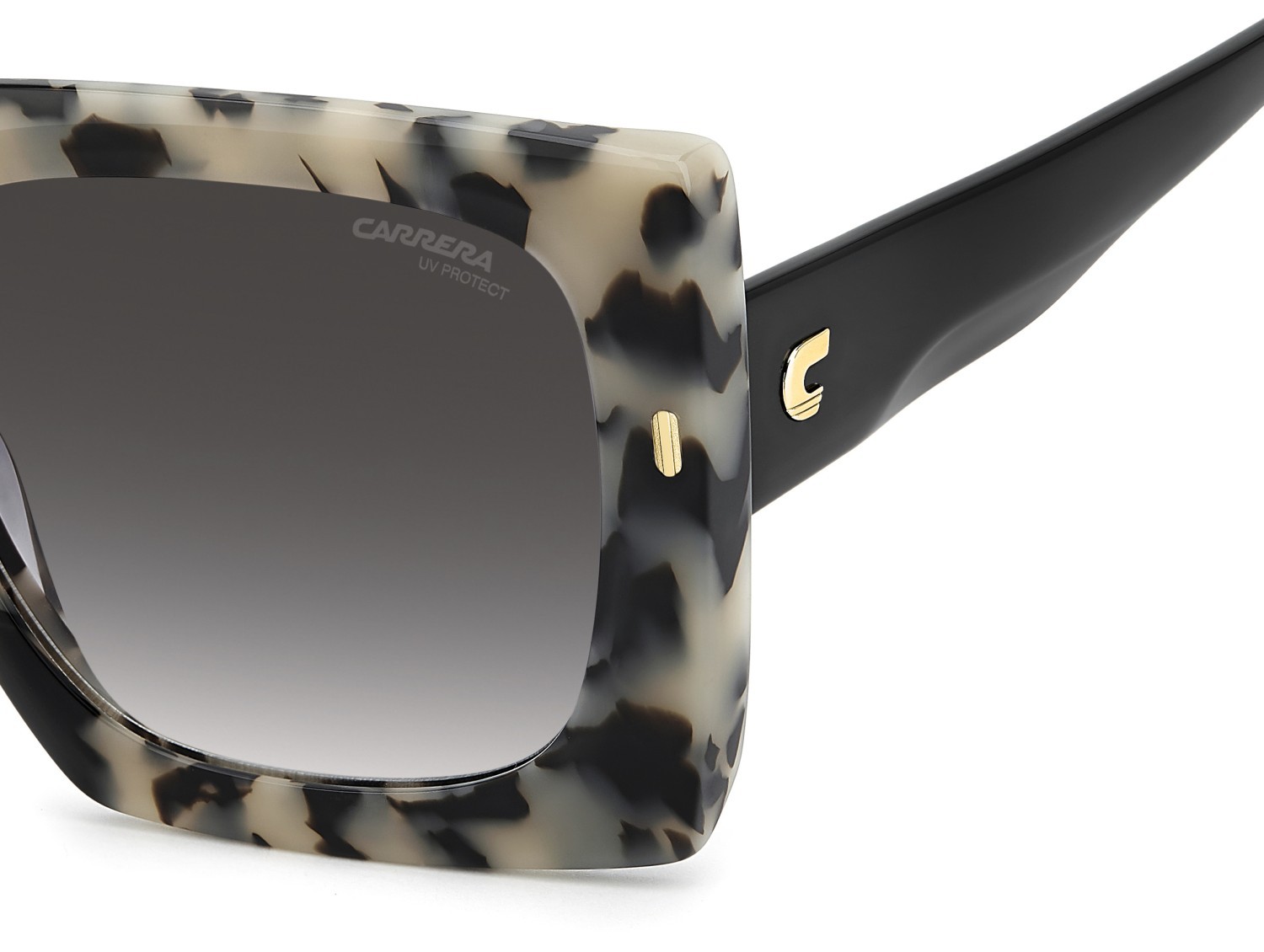 Sonnenbrillen Carrera 3072/S 208329 AHF 9O farbe white havana form rechteckig gläser dark grey shaded