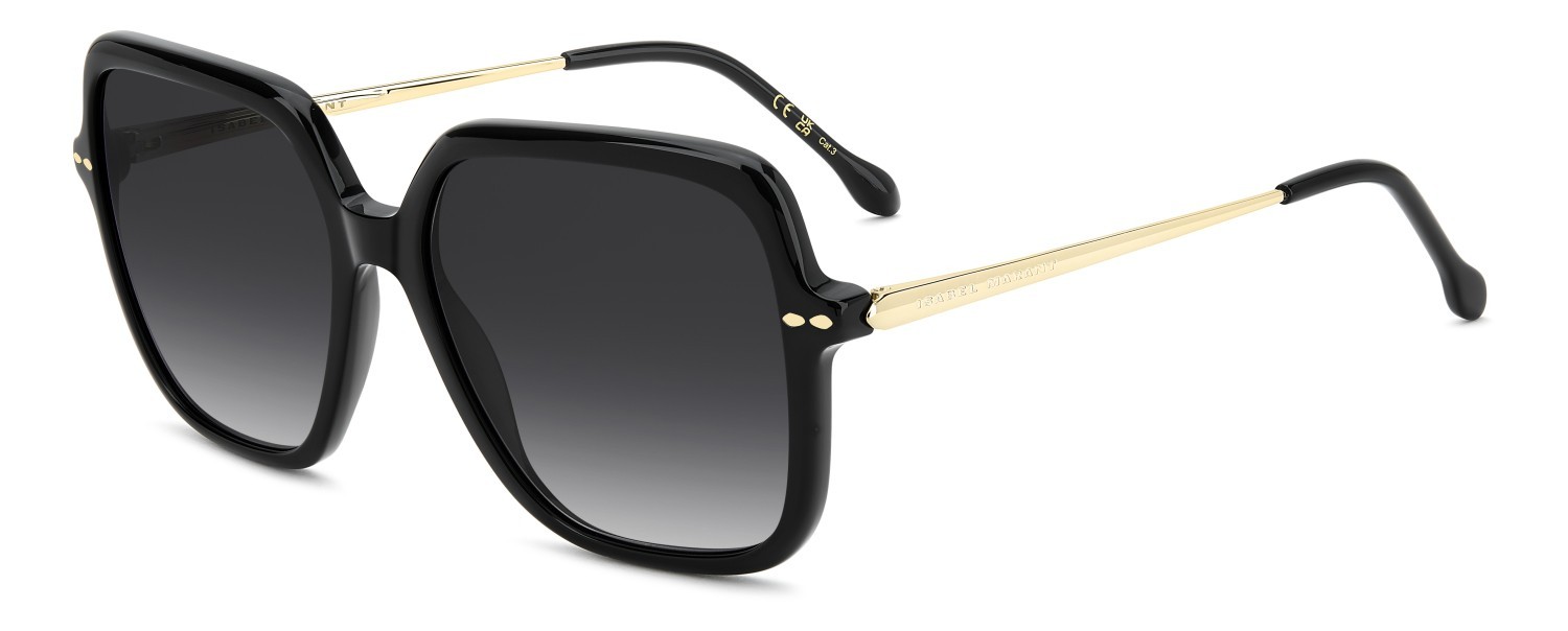 Sunglasses Isabel Marant Im 0229/S 208330 2M2 9O color black gold shape square lenses dark grey shaded