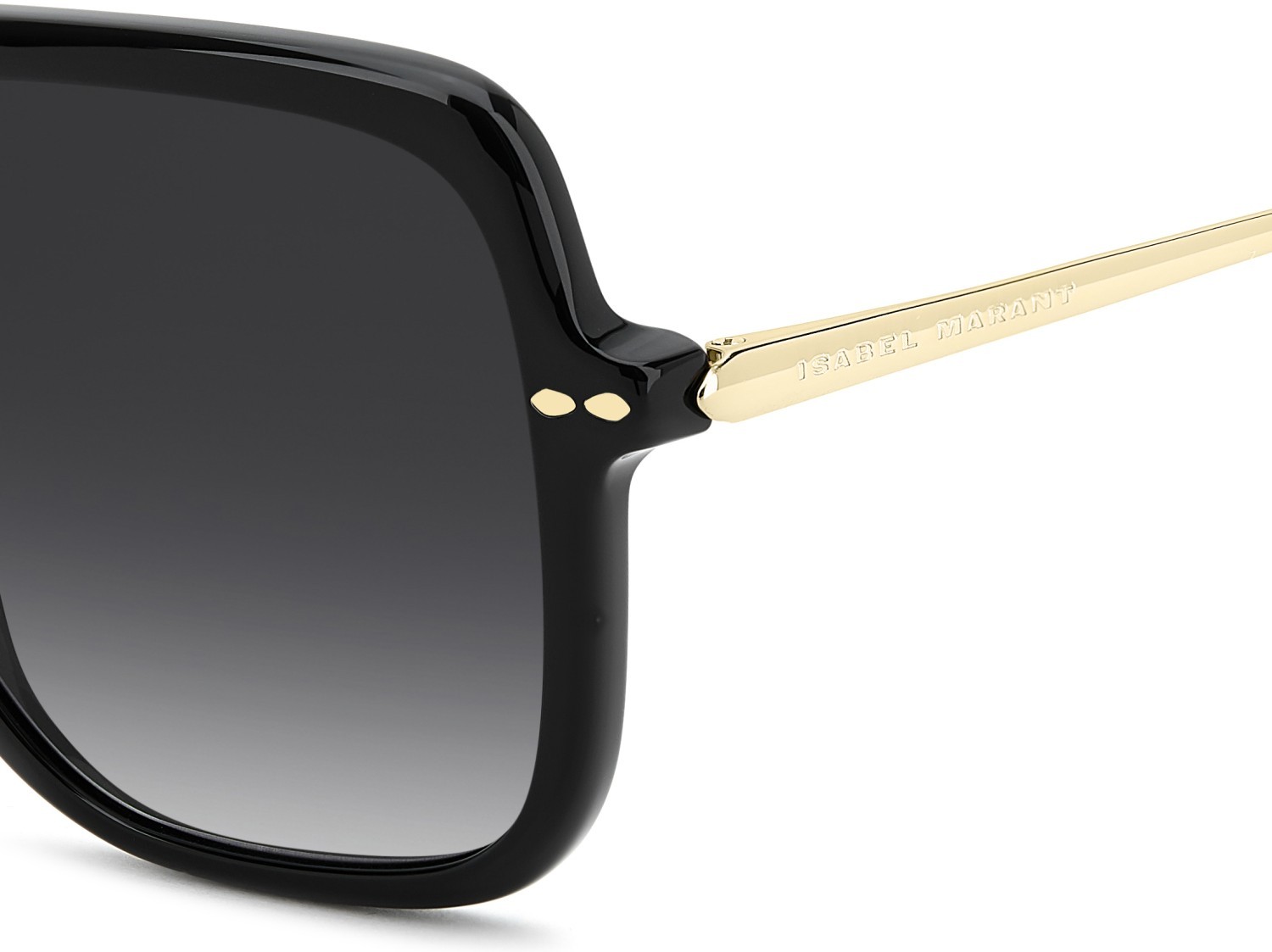 Sunglasses Isabel Marant Im 0229/S 208330 2M2 9O color black gold shape square lenses dark grey shaded