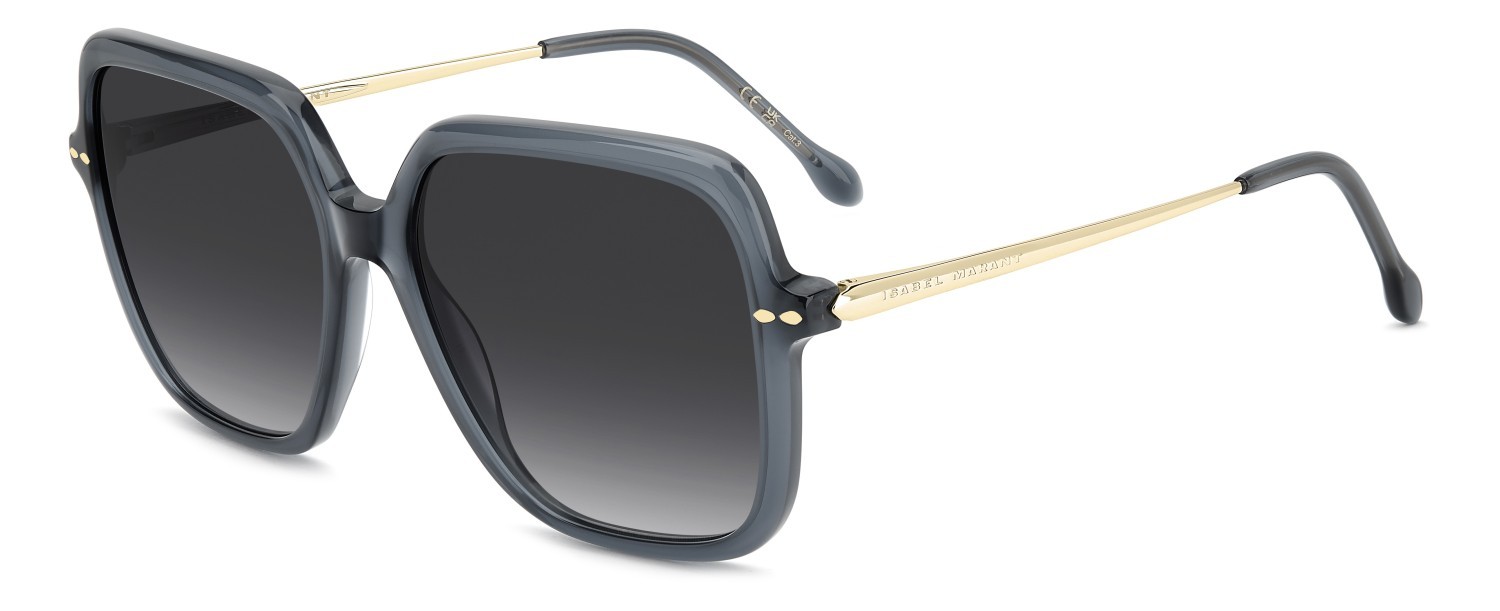 Sunglasses Isabel Marant Im 0229/S 208330 5F6 9O color teal gold shape square lenses dark grey shaded