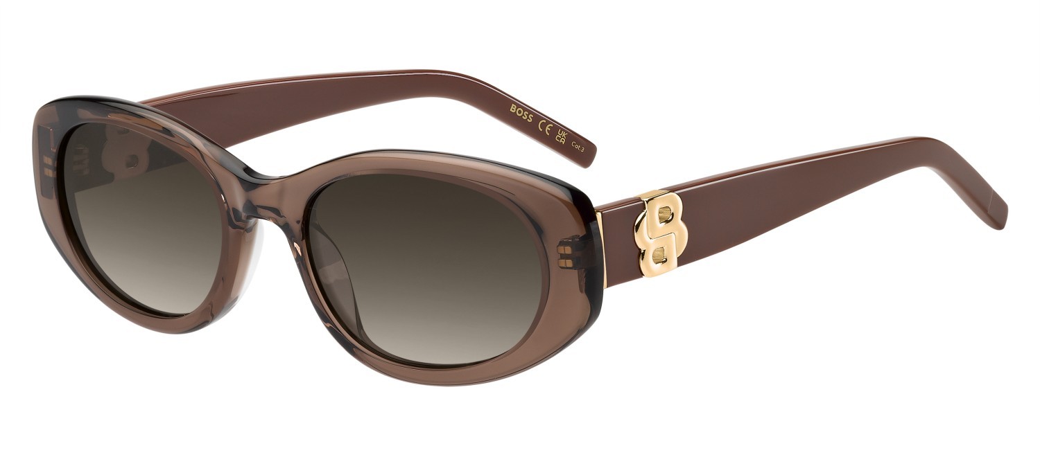 Occhiali da sole Hugo Boss 1859/G 208338 G3I HA colore mauve forma ovale lenti brown shaded