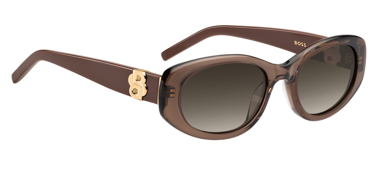Occhiali da sole Hugo Boss 1859/G 208338 G3I HA colore mauve forma ovale lenti brown shaded