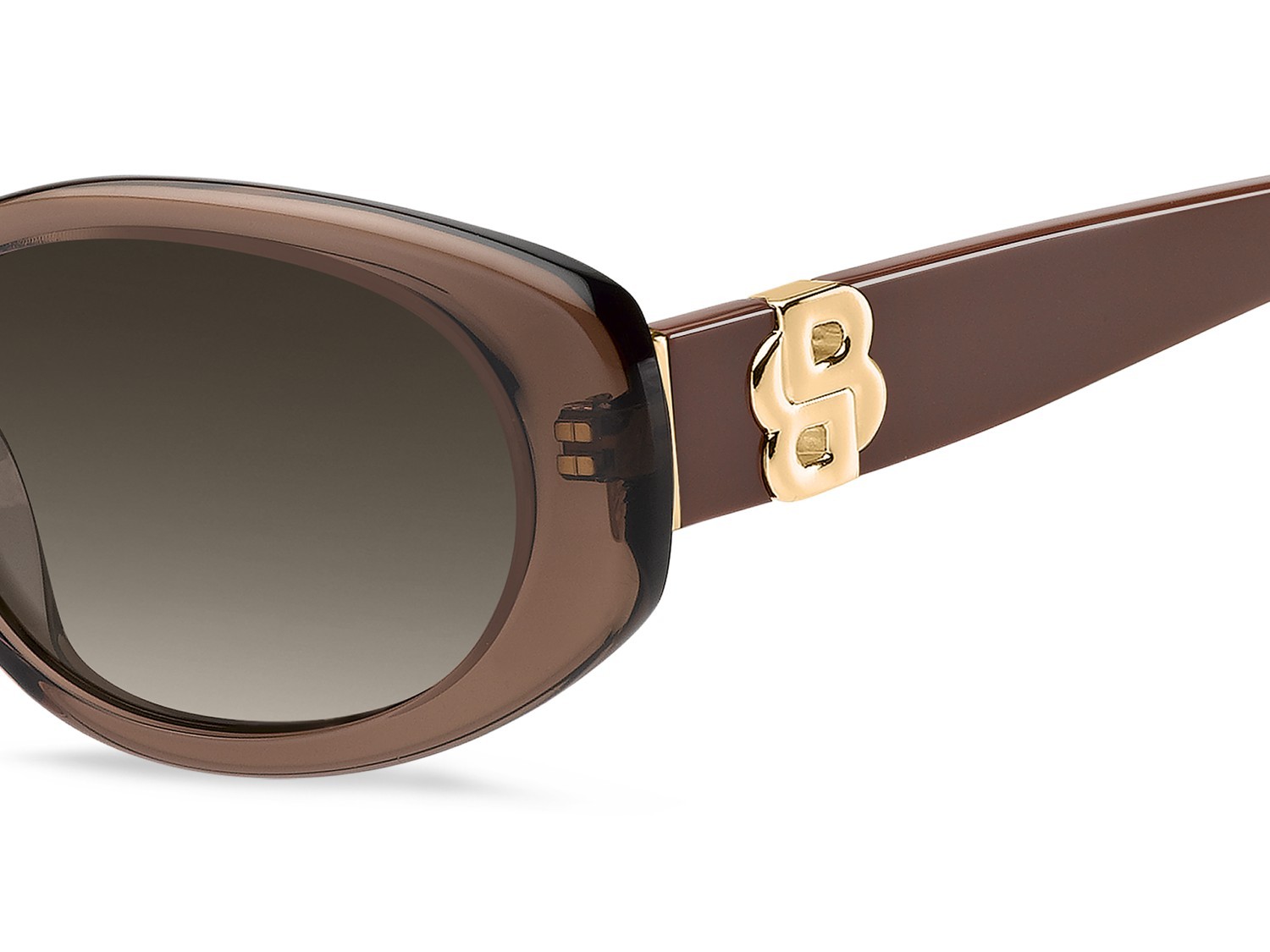 Occhiali da sole Hugo Boss 1859/G 208338 G3I HA colore mauve forma ovale lenti brown shaded