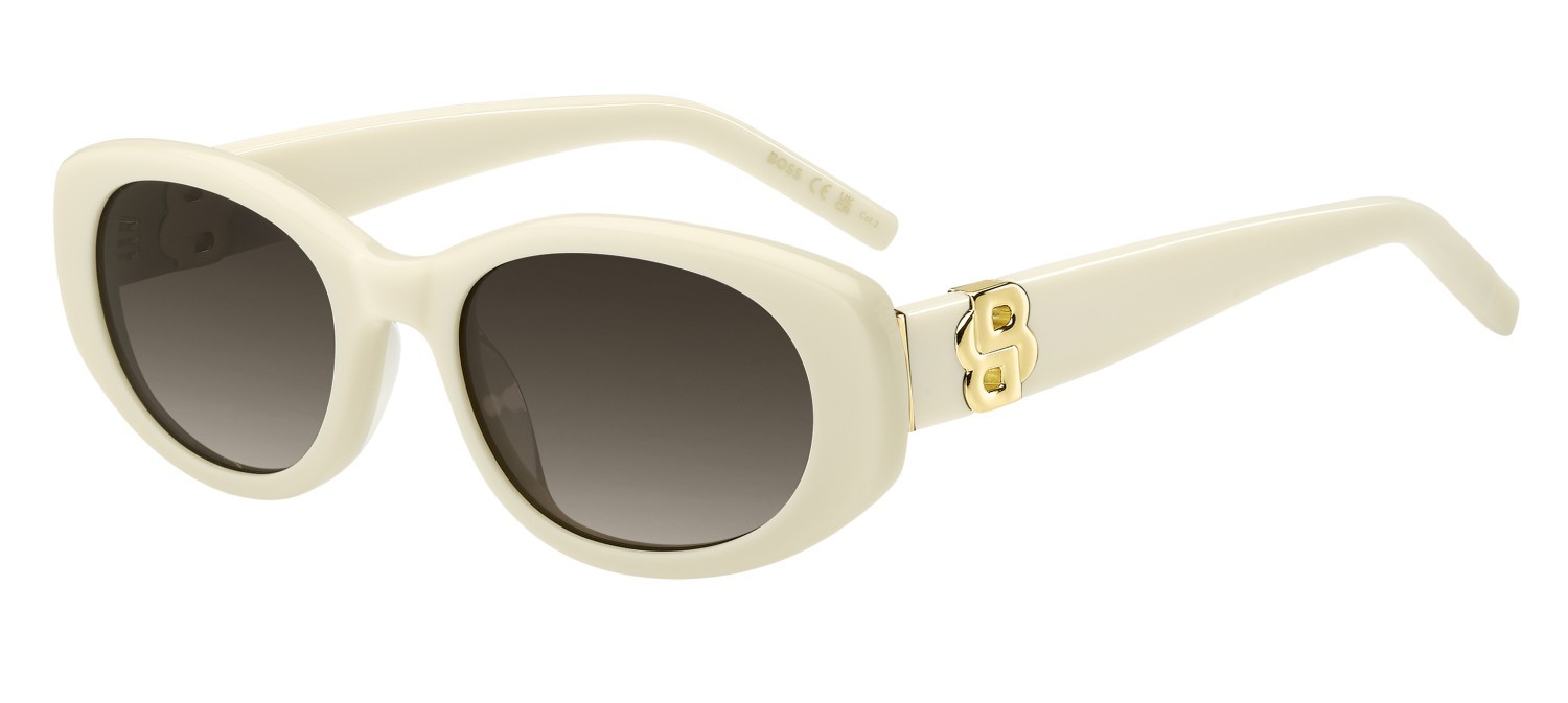 Occhiali da sole Hugo Boss 1859/G 208338 SZJ HA colore ivory forma ovale lenti brown shaded