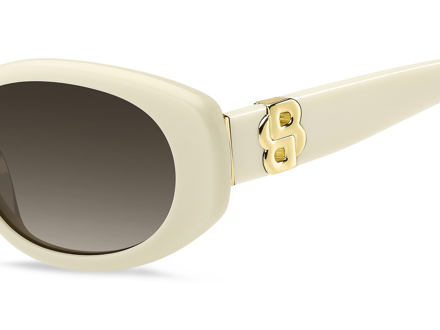 Occhiali da sole Hugo Boss 1859/G 208338 SZJ HA colore ivory forma ovale lenti brown shaded