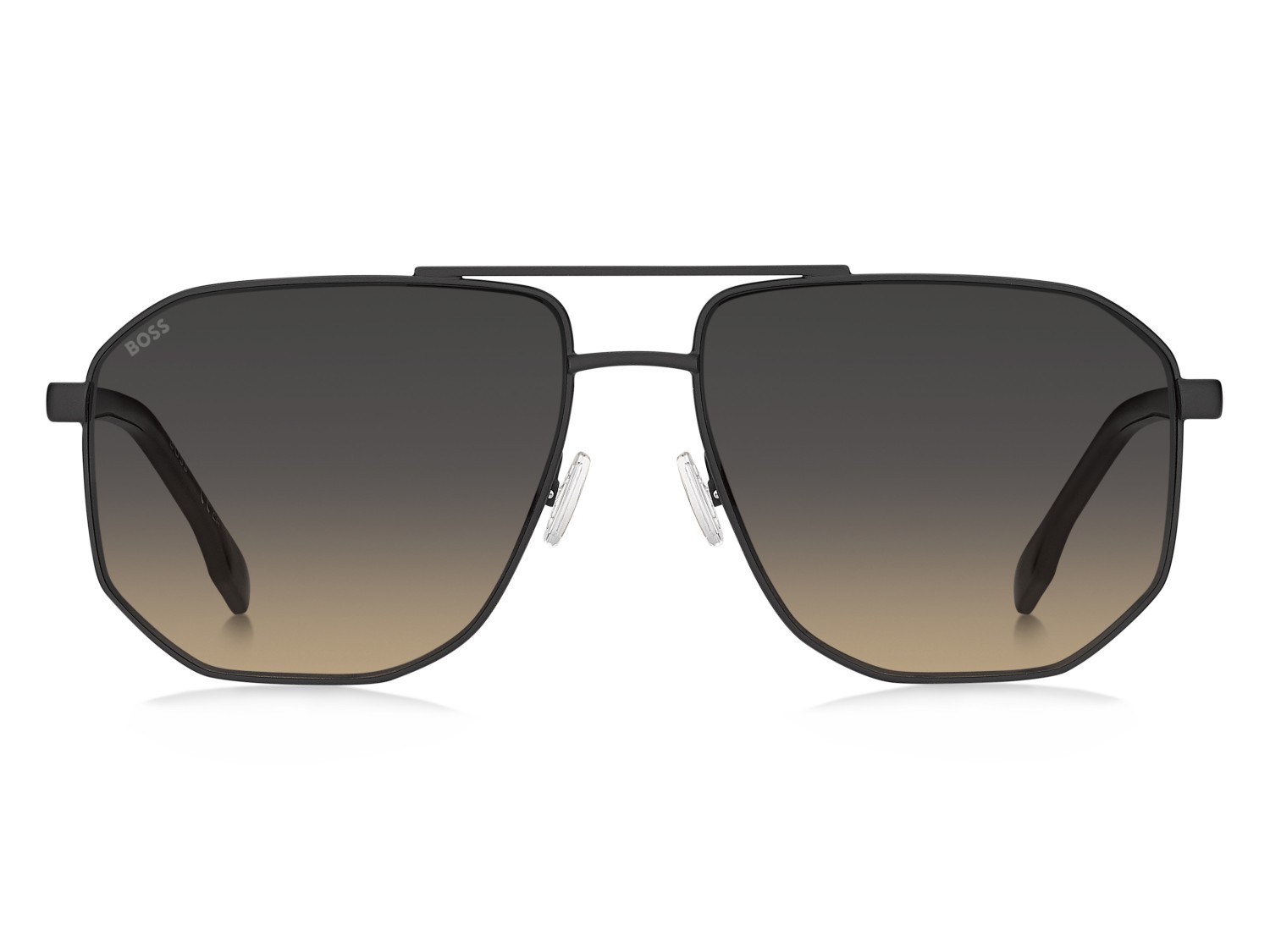 Sunglasses Hugo Boss 1832/S 208339 003 PR color matte black shape square lenses grey brown doubleshade