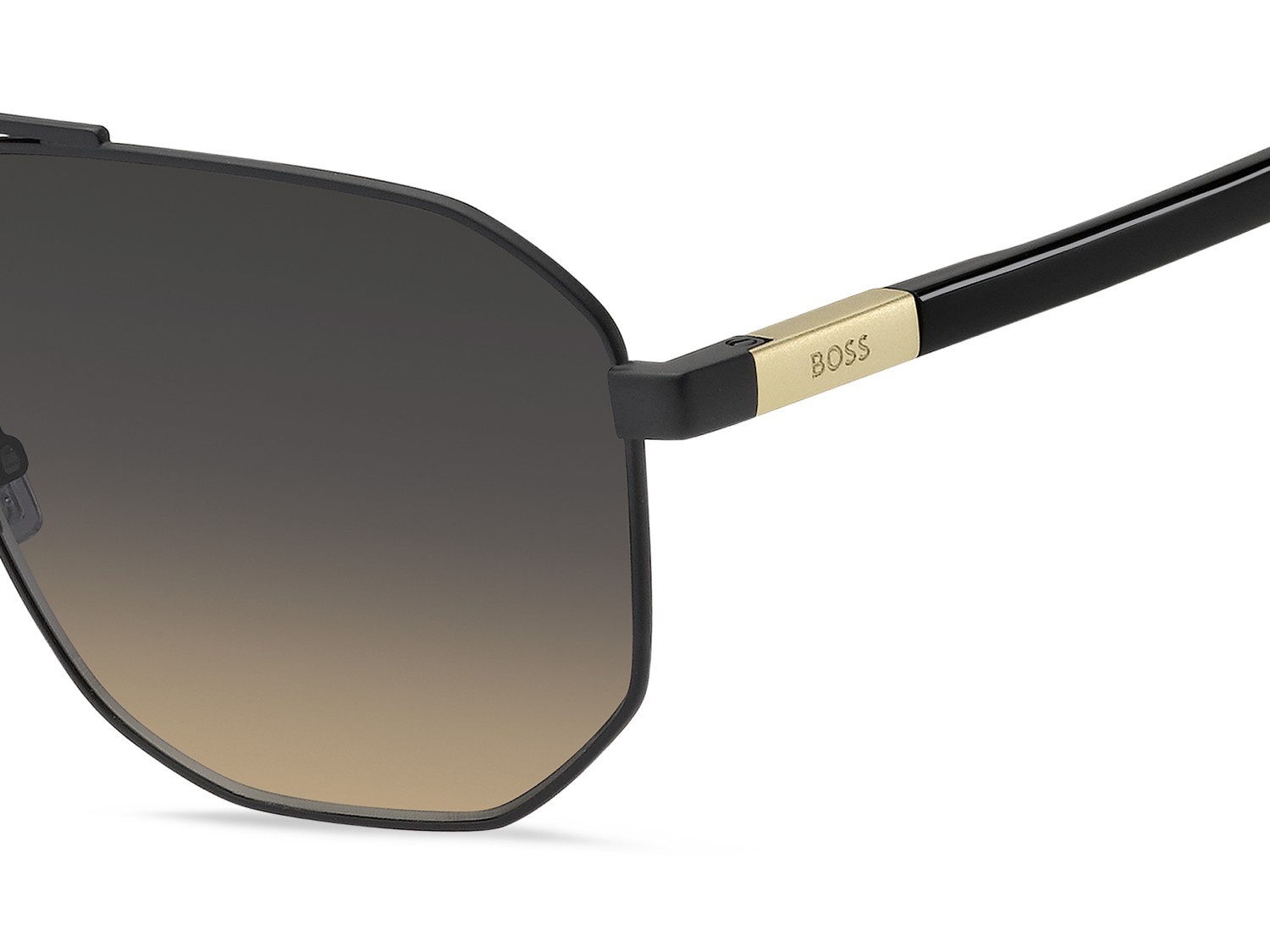 Sunglasses Hugo Boss 1832/S 208339 003 PR color matte black shape square lenses grey brown doubleshade