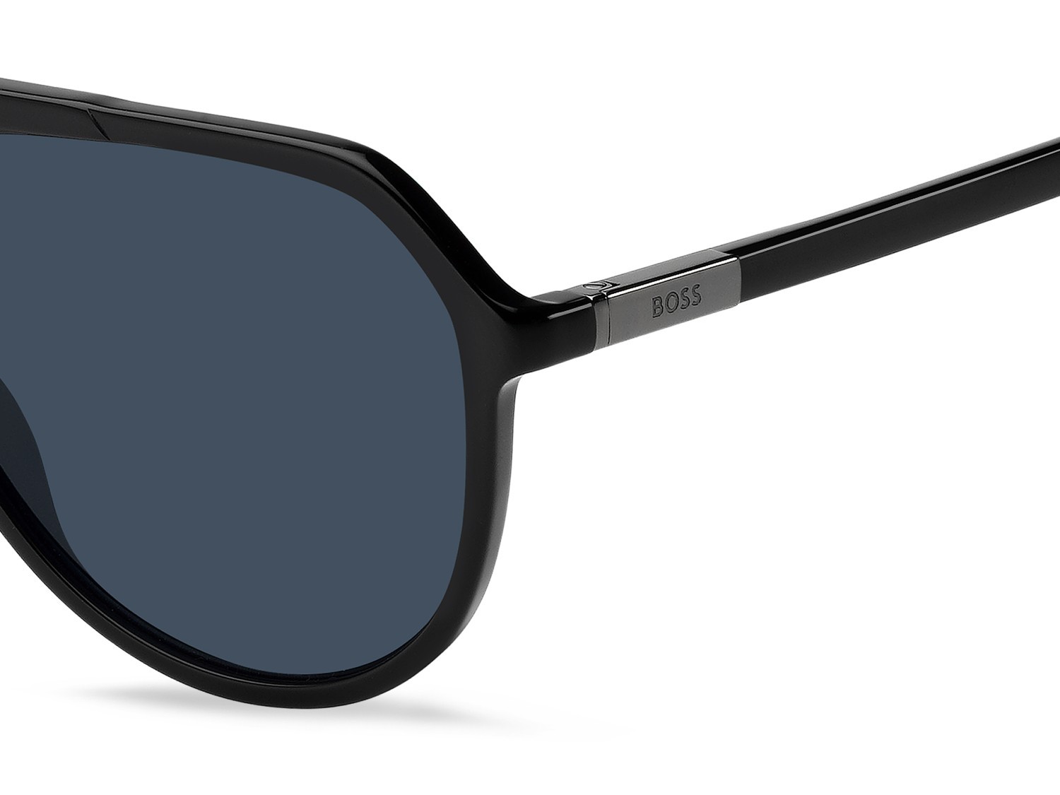 Occhiali da sole Hugo Boss 1831/S 208340 807 KU colore black forma aviator lenti blue