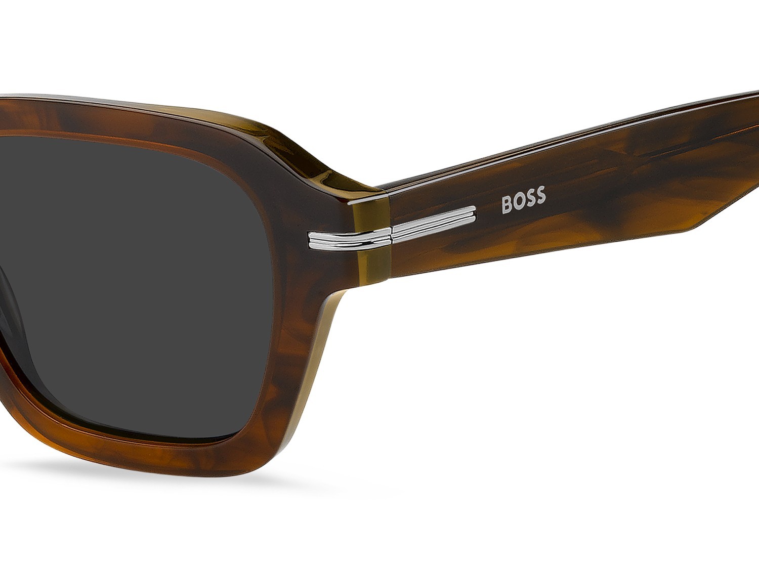 Occhiali da sole Hugo Boss 1853/S 208341 EX4 IR colore brown horn forma rotondo lenti grey