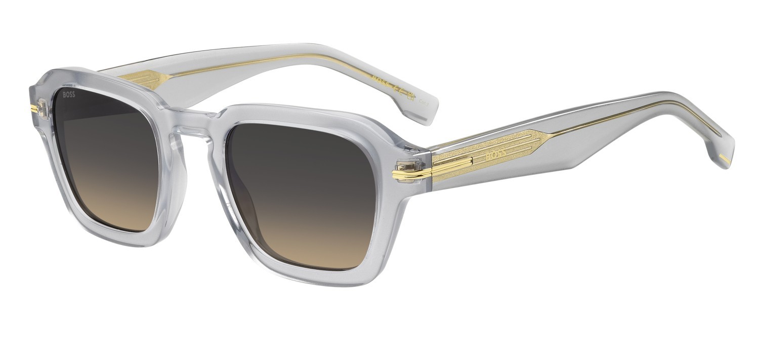 Occhiali da sole Hugo Boss 1853/S 208341 KB7 PR colore grey forma rotondo lenti grey brown doubleshade