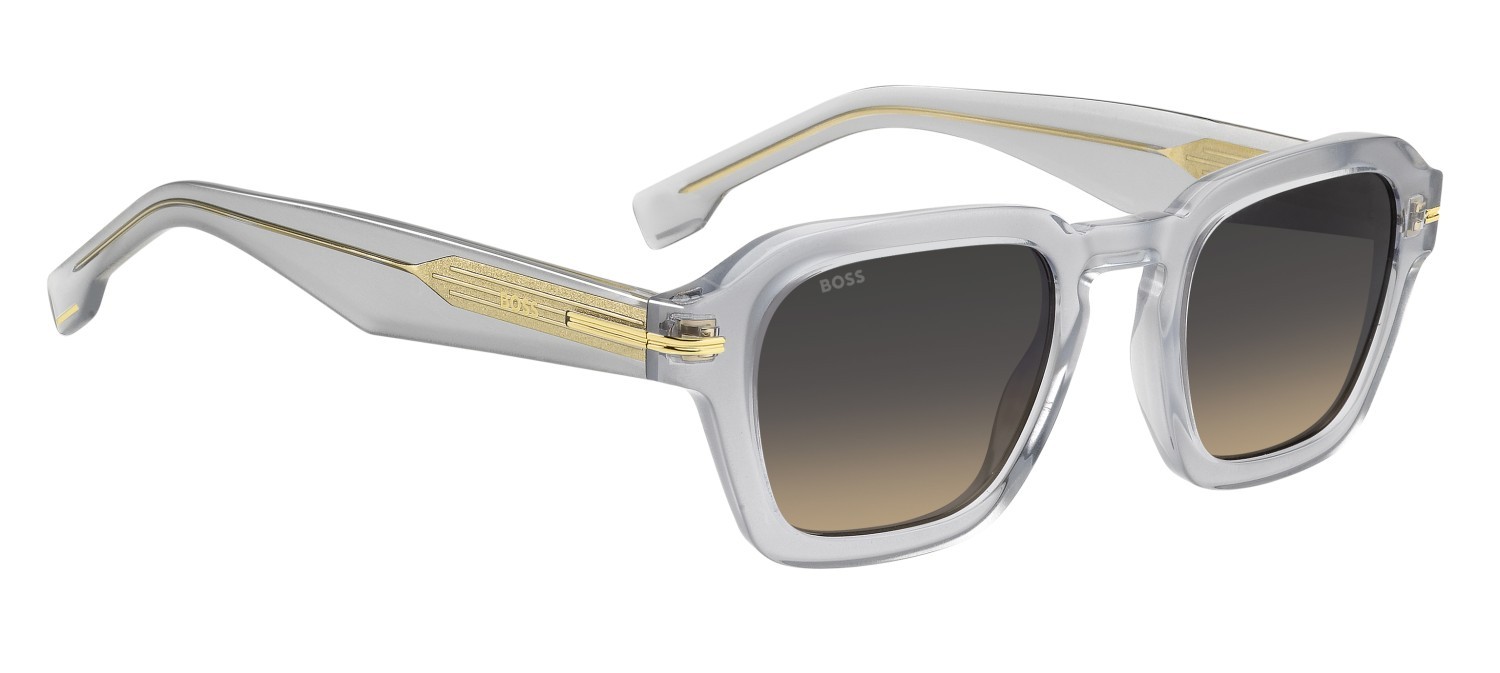 Occhiali da sole Hugo Boss 1853/S 208341 KB7 PR colore grey forma rotondo lenti grey brown doubleshade