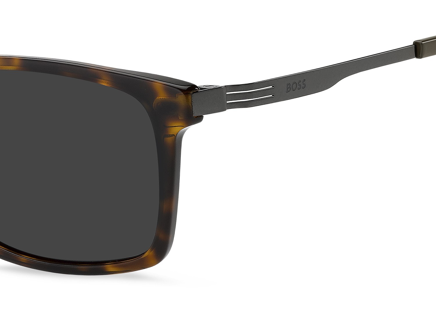 Occhiali da sole Hugo Boss 1836/G 208343 086 IR colore havana forma rettangolare lenti grey