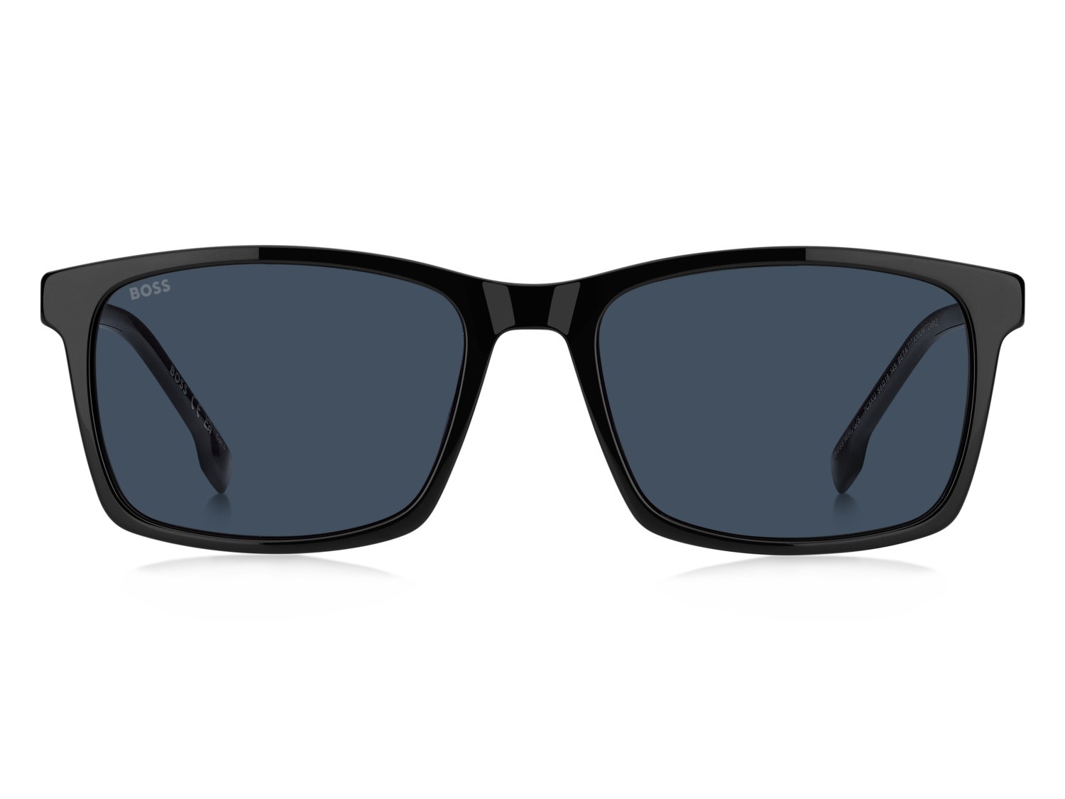 Occhiali da sole Hugo Boss 1836/G 208343 7C5 KU colore black crystal forma rettangolare lenti blue