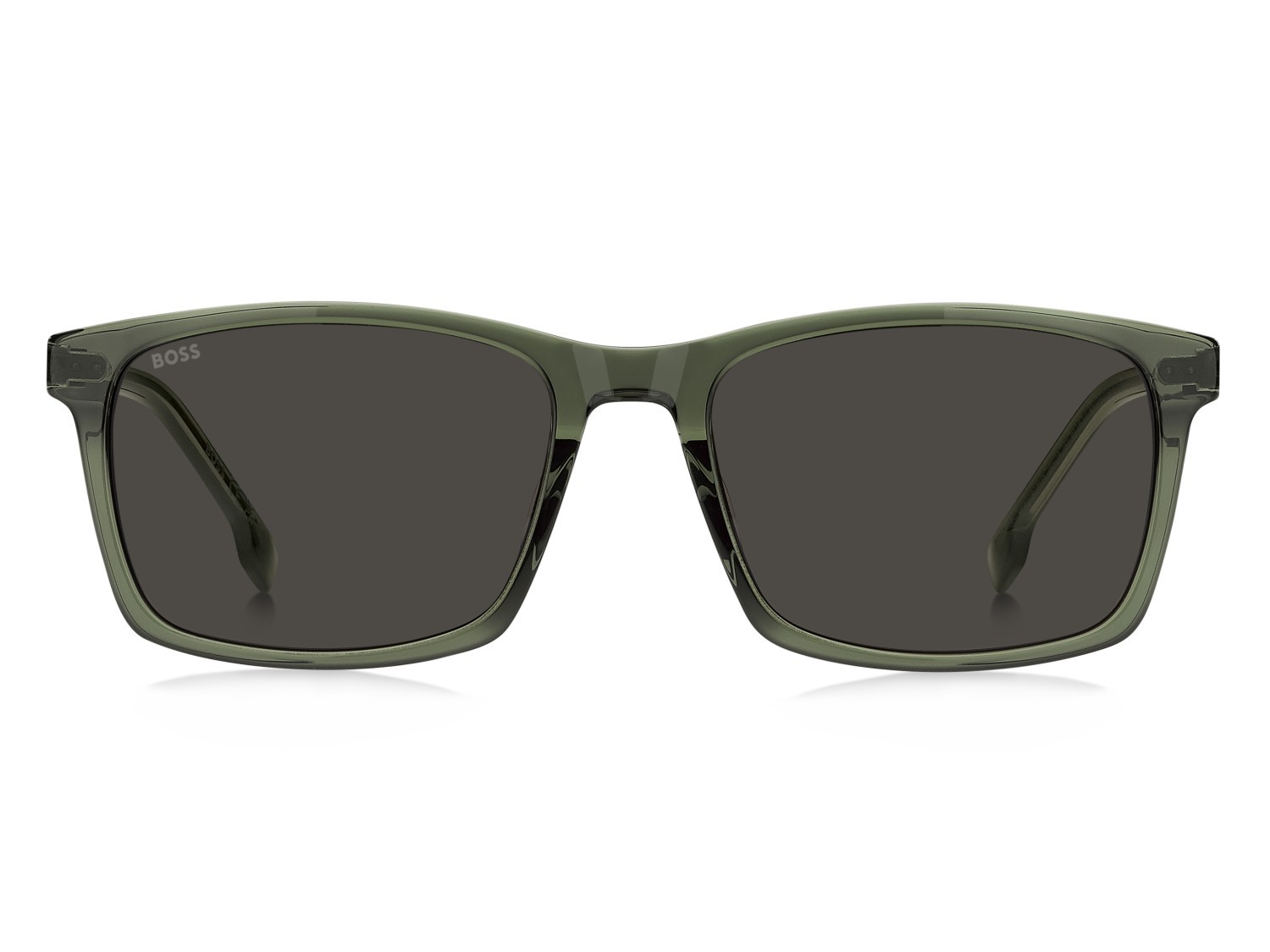 Occhiali da sole Hugo Boss 1836/G 208343 8YW IR colore green grey forma rettangolare lenti grey