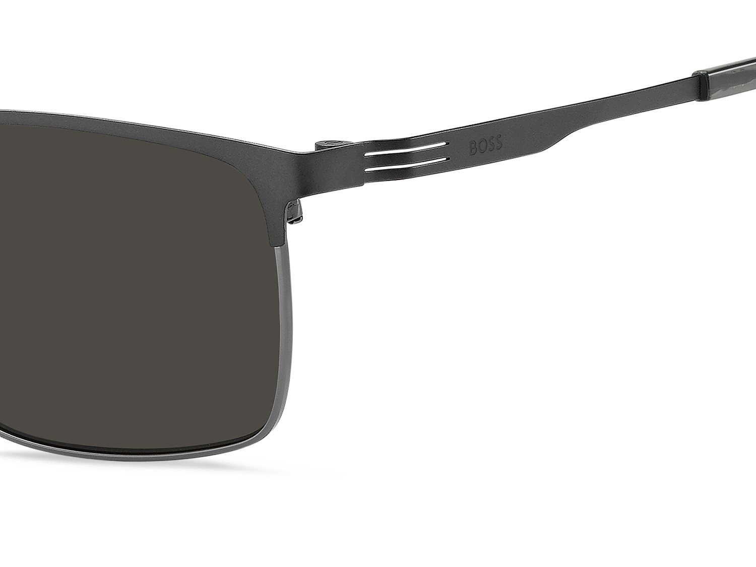 Occhiali da sole Hugo Boss 1837/G 208344 SVK IR colore matte ruthenium black forma rettangolare lenti grey