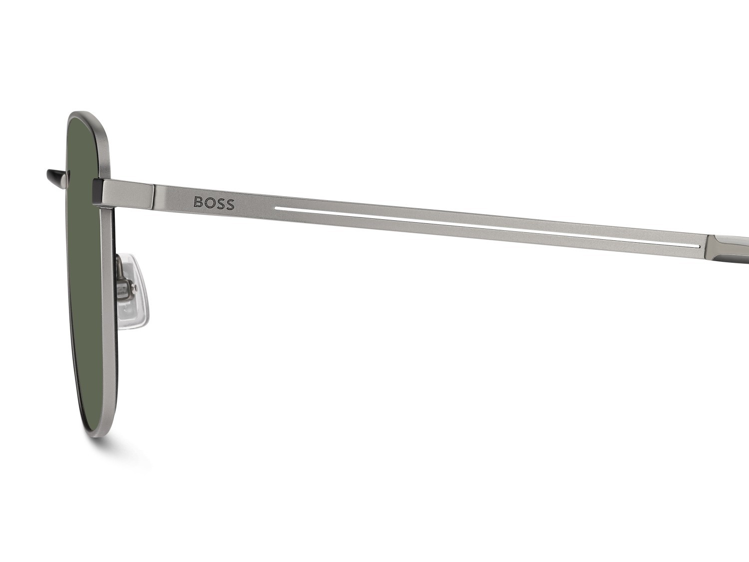 Sunglasses Hugo Boss 1870/F 208345 R81 QT color matte ruthenium shape rectangle lenses green