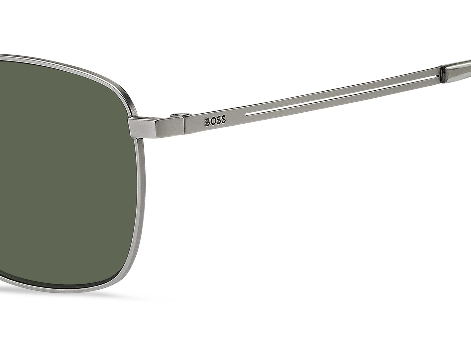 Sunglasses Hugo Boss 1870/F 208345 R81 QT color matte ruthenium shape rectangle lenses green