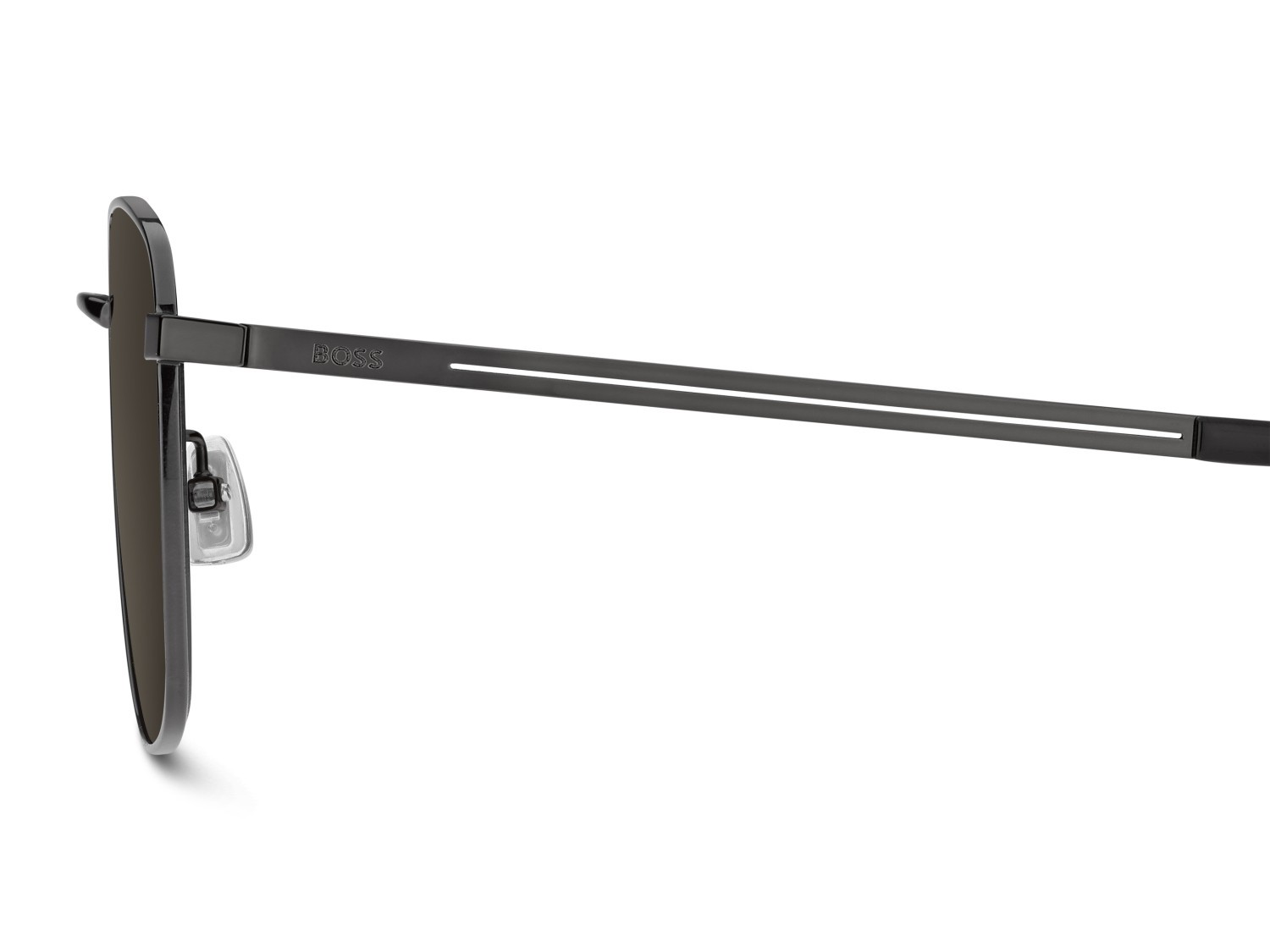 Occhiali da sole Hugo Boss 1870/F 208345 V81 IR colore dark ruthenium black forma rettangolare lenti grey