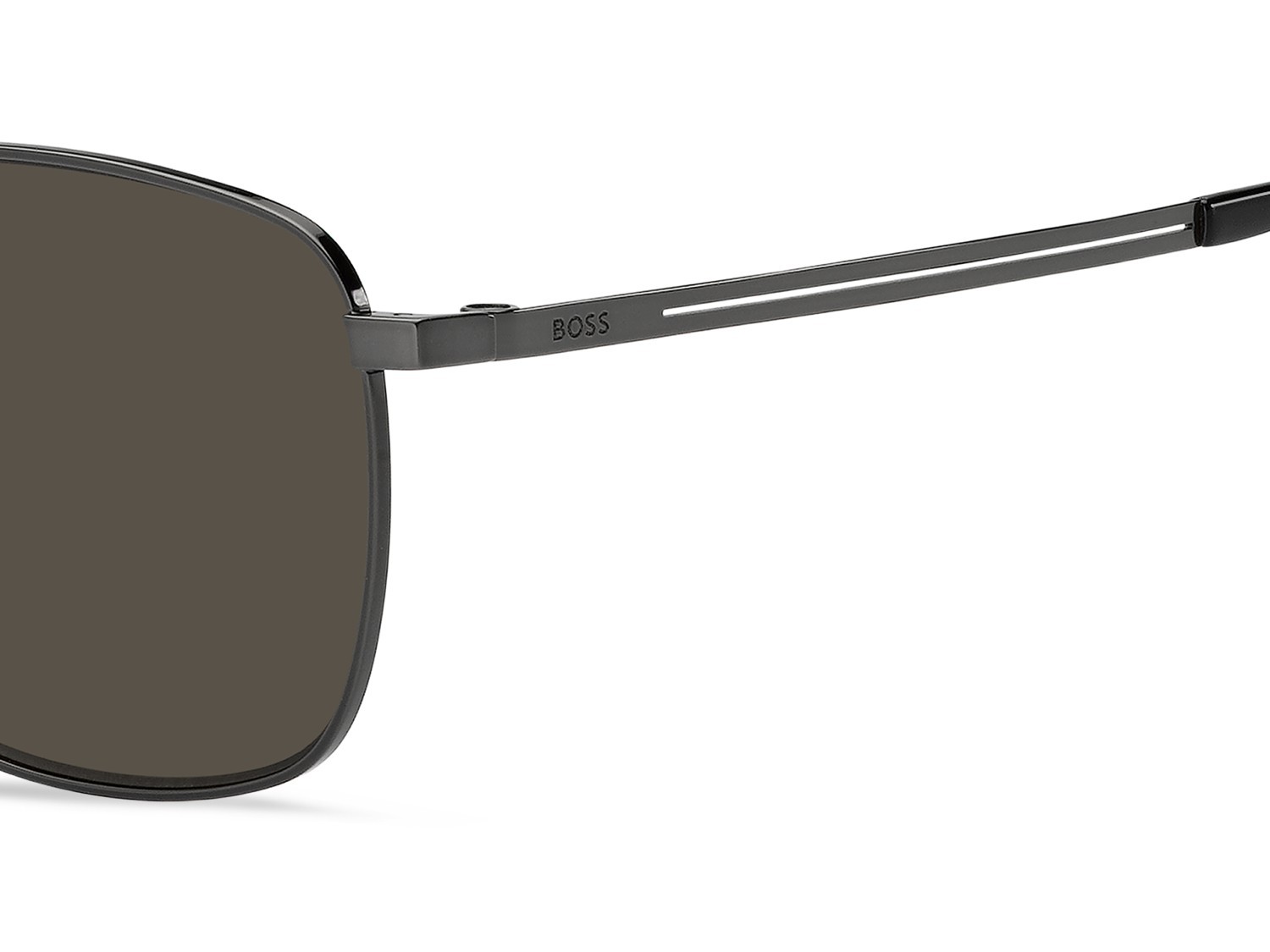 Occhiali da sole Hugo Boss 1870/F 208345 V81 IR colore dark ruthenium black forma rettangolare lenti grey