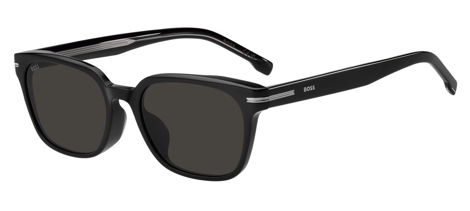 Occhiali da sole Hugo Boss 1869/F 208346 807 IR colore black forma rettangolare lenti grey