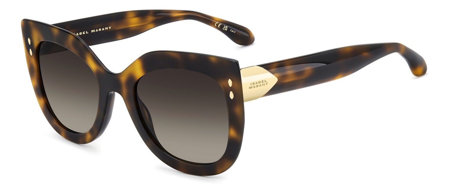 Sunglasses Isabel Marant Im 0227/S 208347 2IK HA color havana gold shape cat eye lenses brown shaded