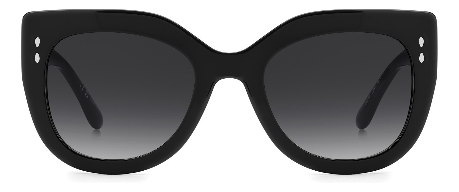 Sunglasses Isabel Marant Im 0227/S 208347 BSC 9O color black silver shape cat eye lenses dark grey shaded
