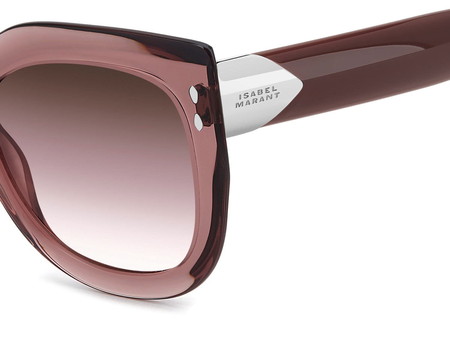 Sunglasses Isabel Marant Im 0227/S 208347 TJV UQ color pink silver shape cat eye lenses burgundy shaded pink
