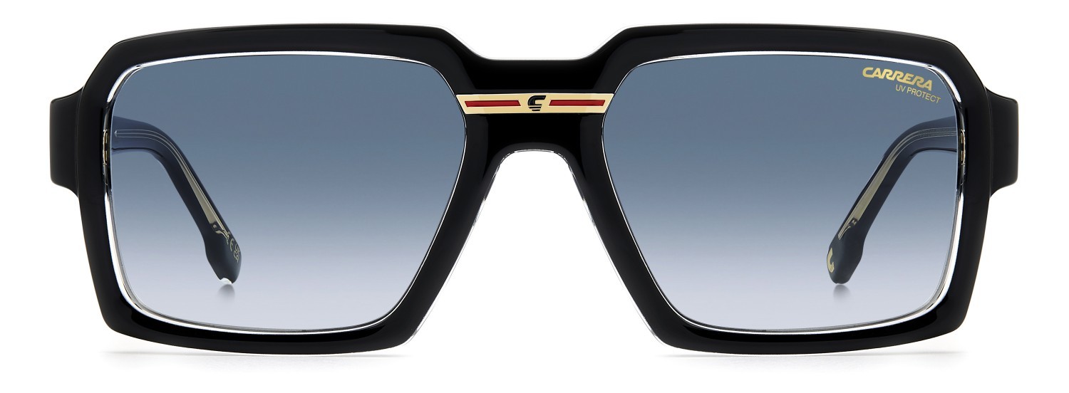 Sonnenbrillen Carrera Victory C 15/S 208348 7C5 08 farbe black crystal form rechteckig gläser dk blue shaded
