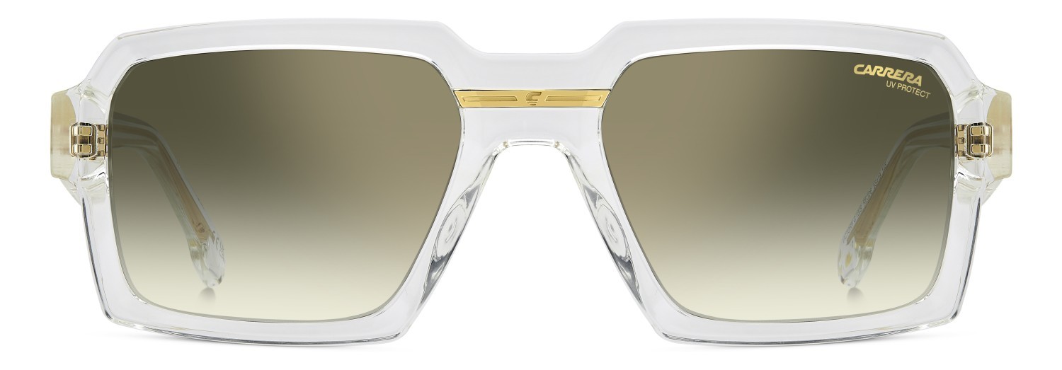 Sonnenbrillen Carrera Victory C 15/S 208348 REJ D6 farbe crystal gold form rechteckig gläser green shaded gold mirror antirefex