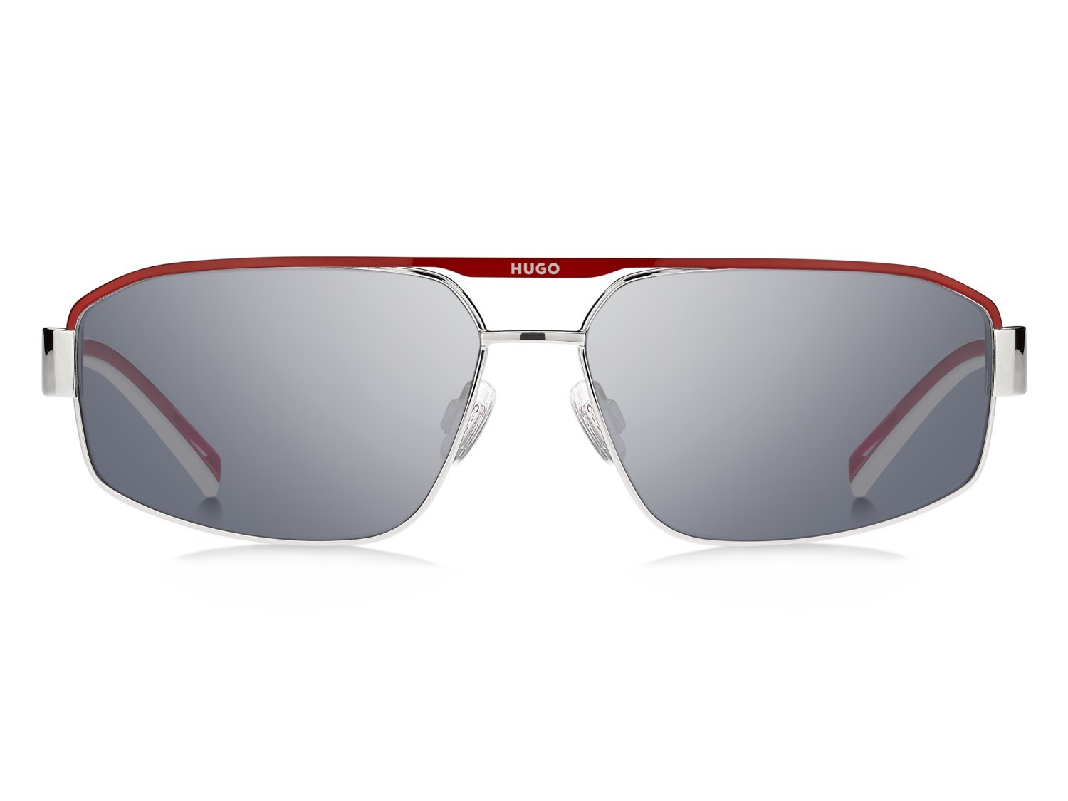 Sunglasses Hugo Hg 1368/S 208351 KWX T4 color palladium red shape navigator lenses silver mirror
