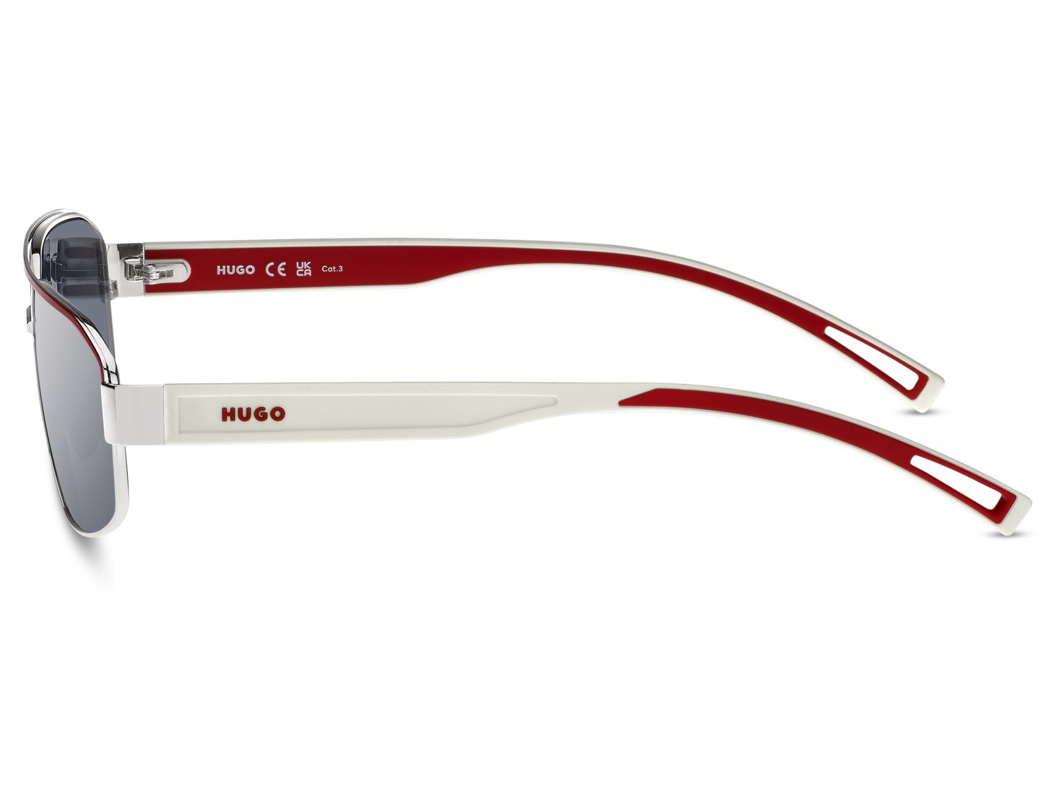 Sunglasses Hugo Hg 1368/S 208351 KWX T4 color palladium red shape navigator lenses silver mirror