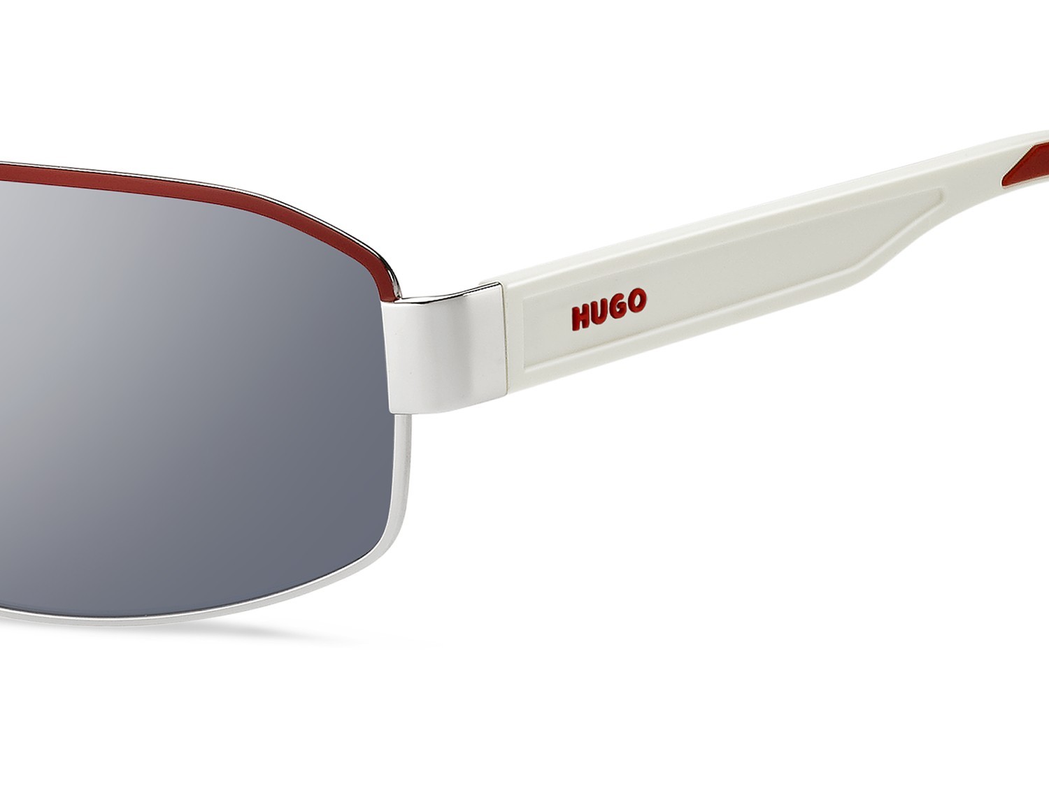 Sunglasses Hugo Hg 1368/S 208351 KWX T4 color palladium red shape navigator lenses silver mirror