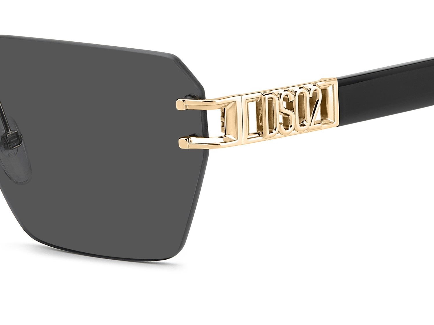 Occhiali da sole Dsquared2 D2 0173/S 208352 000 IR colore rose gold forma rettangolare lenti grey