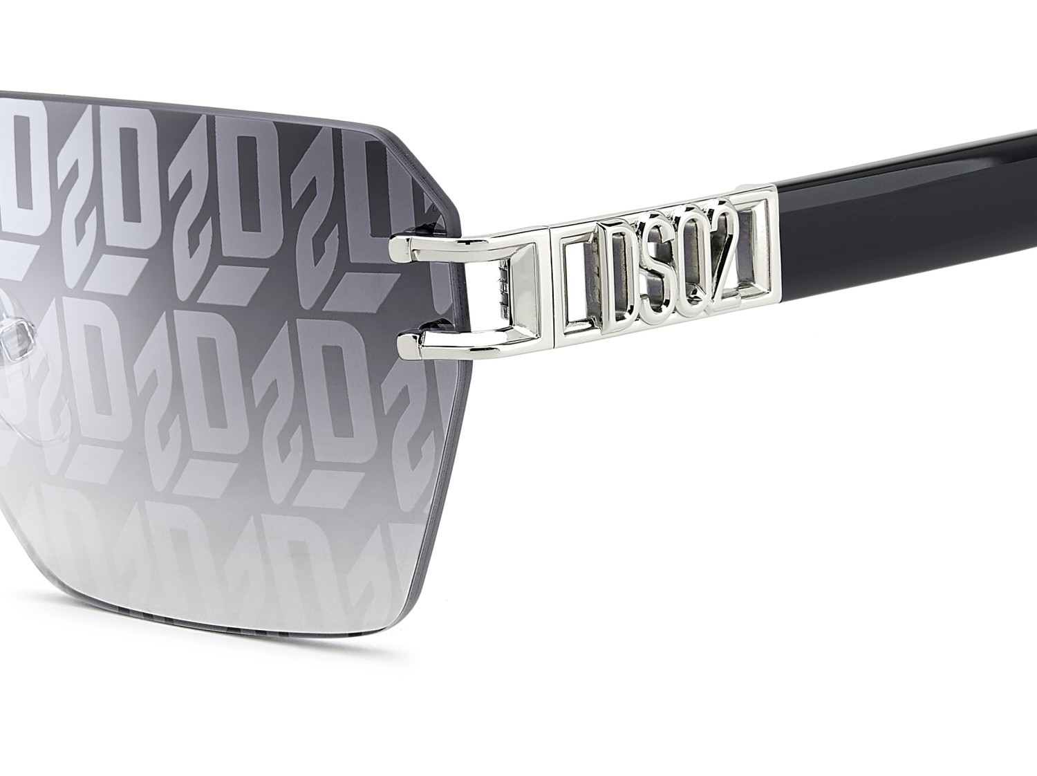 Occhiali da sole Dsquared2 D2 0173/S 208352 010 MD colore palladium forma rettangolare lenti grey top linear mirror silver