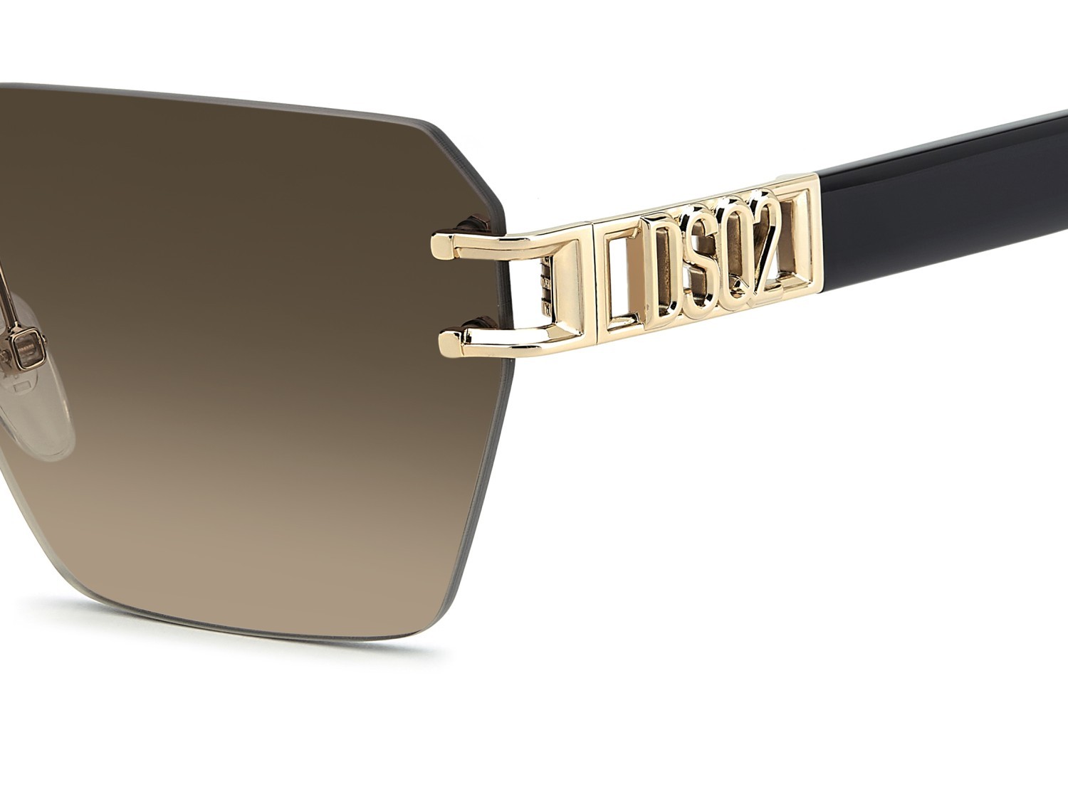 Occhiali da sole Dsquared2 D2 0173/S 208352 J5G HA colore gold forma rettangolare lenti brown shaded
