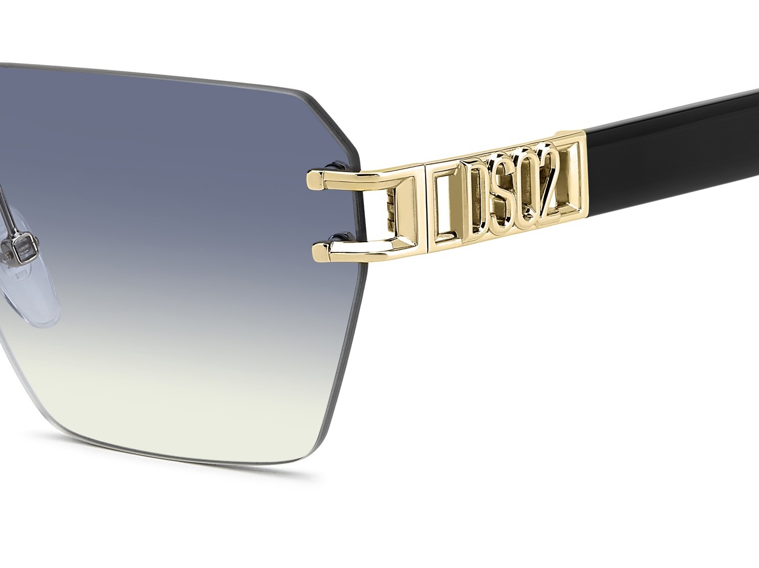 Occhiali da sole Dsquared2 D2 0173/S 208352 J5G ST colore gold forma rettangolare lenti azure shaded