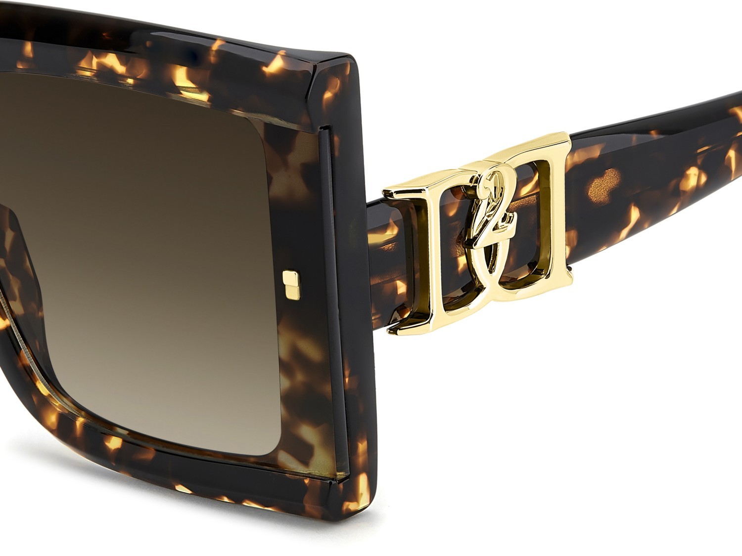 Occhiali da sole Dsquared2 D2 0185/G 208356 086 HA colore havana forma quadrato lenti brown shaded