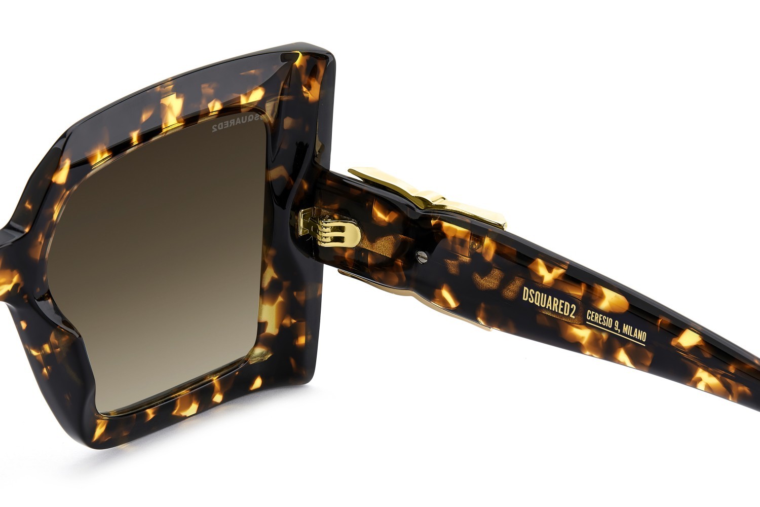 Occhiali da sole Dsquared2 D2 0185/G 208356 086 HA colore havana forma quadrato lenti brown shaded