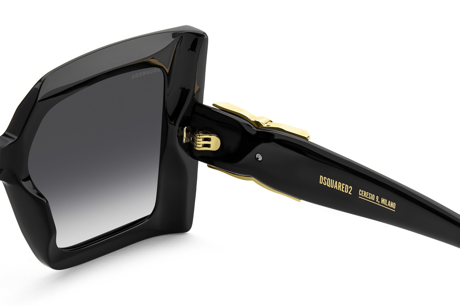 Occhiali da sole Dsquared2 D2 0185/G 208356 807 9O colore black forma quadrato lenti dark grey shaded