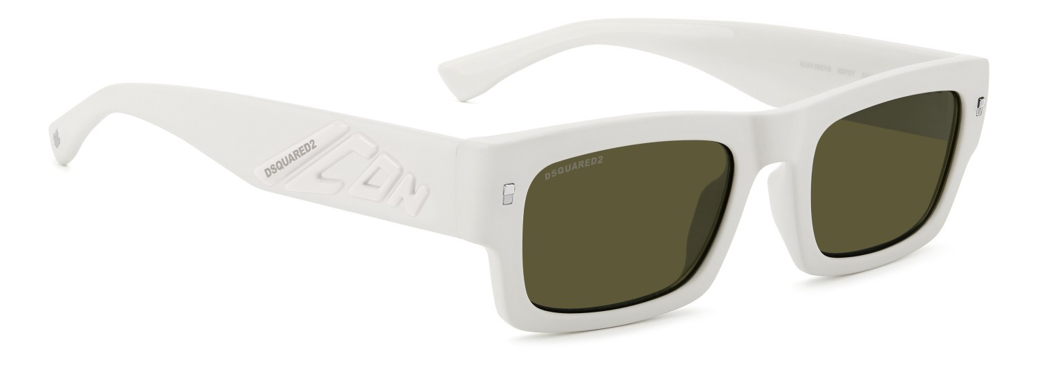 Occhiali da sole Dsquared2 Icon 0027/S 208357 KB7 QT colore grey forma rettangolare lenti green