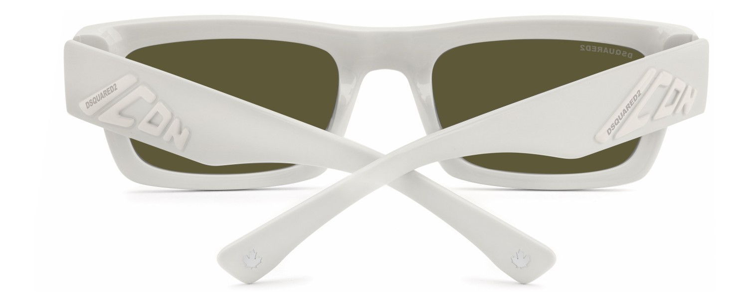 Occhiali da sole Dsquared2 Icon 0027/S 208357 KB7 QT colore grey forma rettangolare lenti green